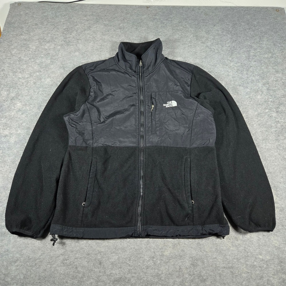 The North Face Denali Womens Black Hooded Full Zip Jacket w/ Pockets XL